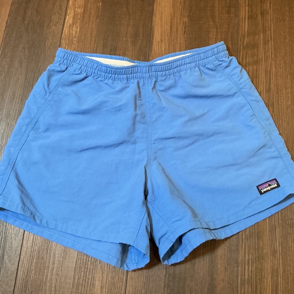 Patagonia Baggies Shorts Pigeon Blue Recycled Nylon 5in Inseam Sz S 57058 Hiking